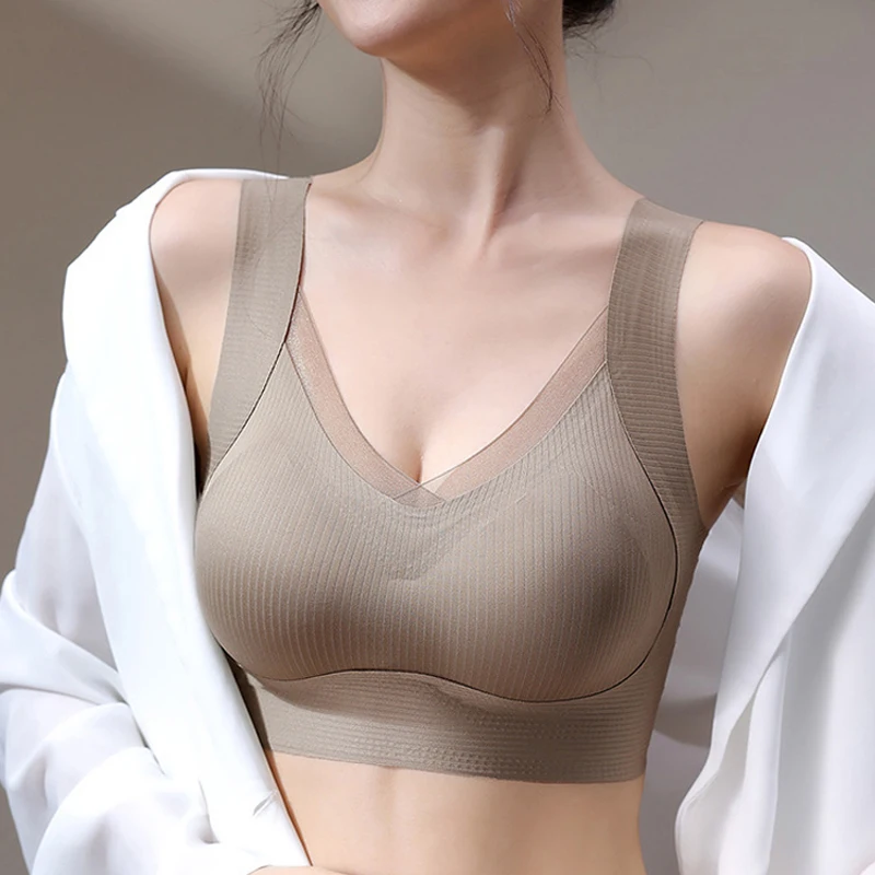 

Женский бюстгальтер из 3 предметов, бесшовный беспроводной бюстгальтер с миниатюрными бюстгальтерами, спортивный бюстгальтер без косточек пуш-ап, удобное нижнее белье большого размера, дышащий жилет