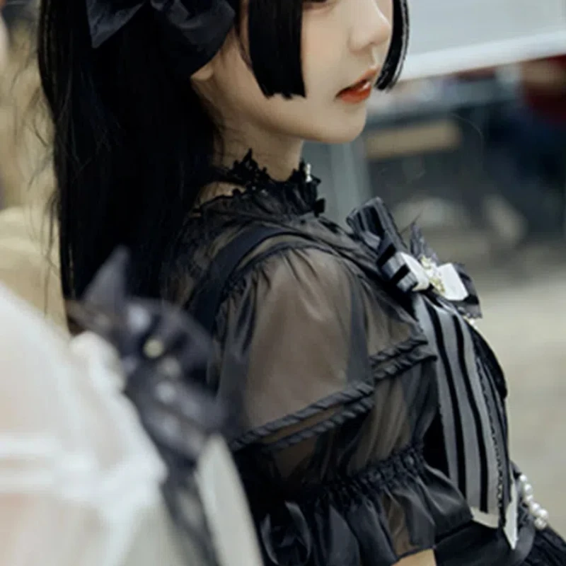 Lolita Inner Wear Original Design ในฤดูร้อนอเนกประสงค์ Super Fairy Sweet Lolita Top ชุดชีฟอง