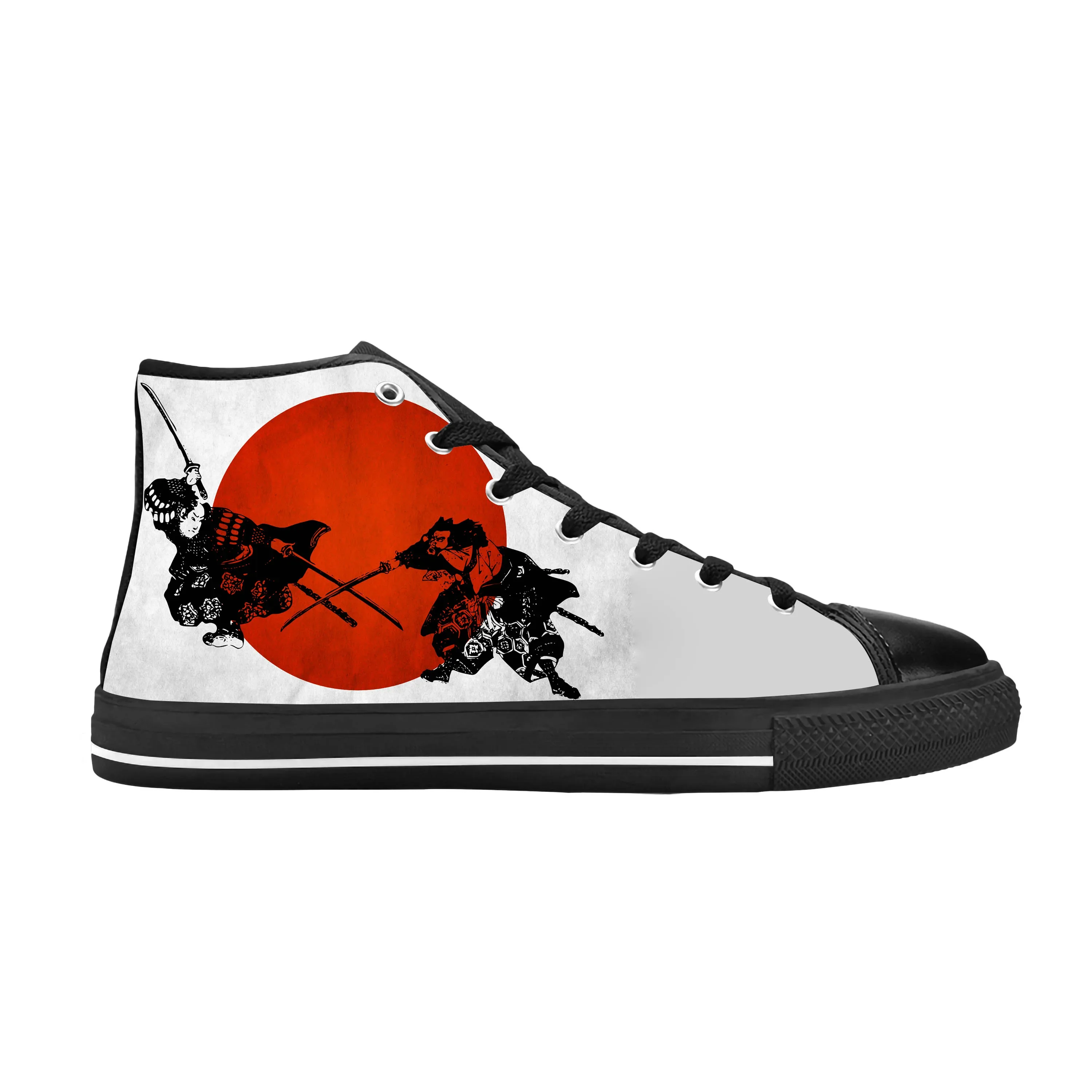 Hot Bushido Samurai Spirit Warrior Japanese Anime Casual Cloth Shoes High Top Comfortable Breathable 3D Print Men Women Sneakers