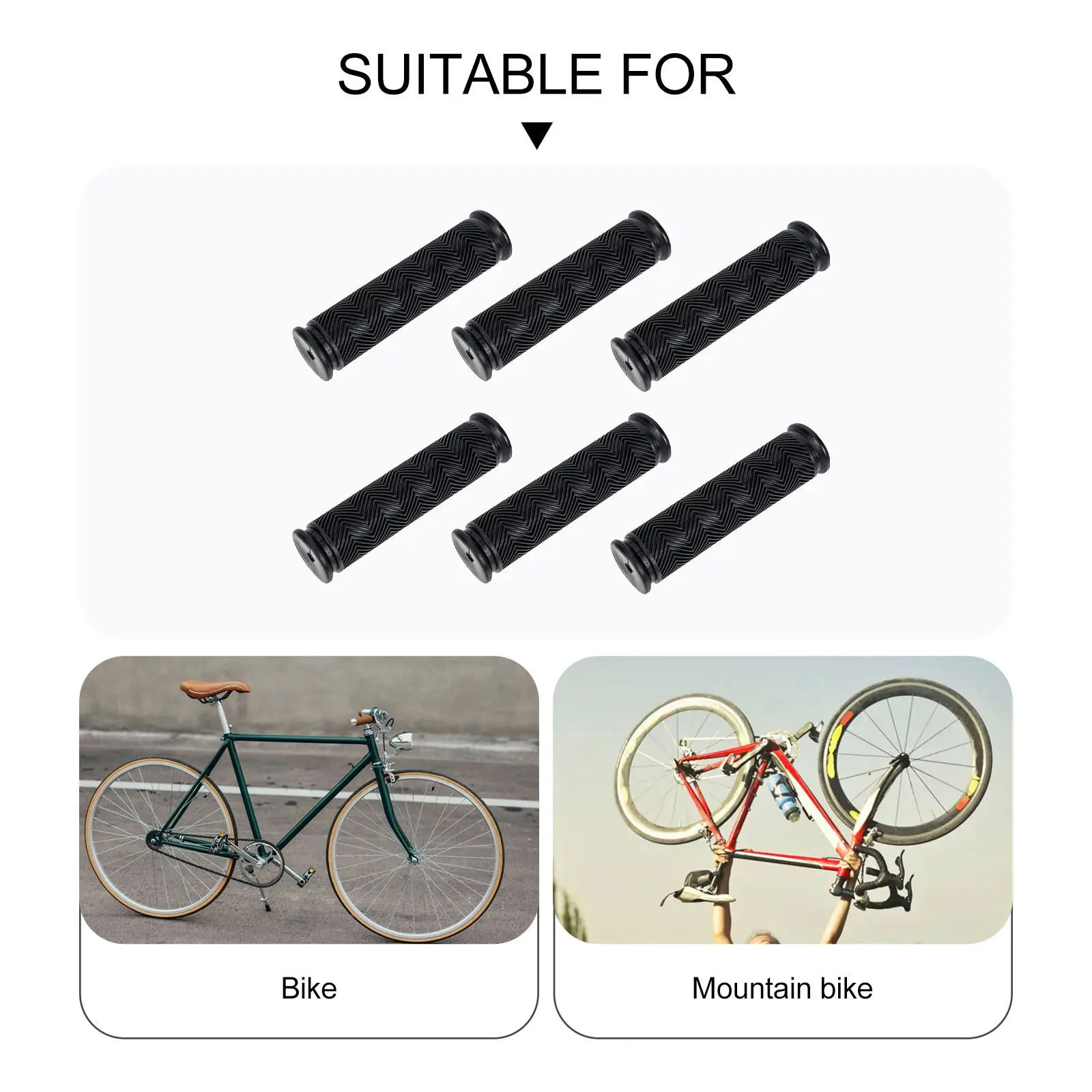 

3 Pcs Handlebar Grip Covers Mountain Bike Shockproof Soft Rubber Anti Bike Grips For Cycling Comfort Hand Grips