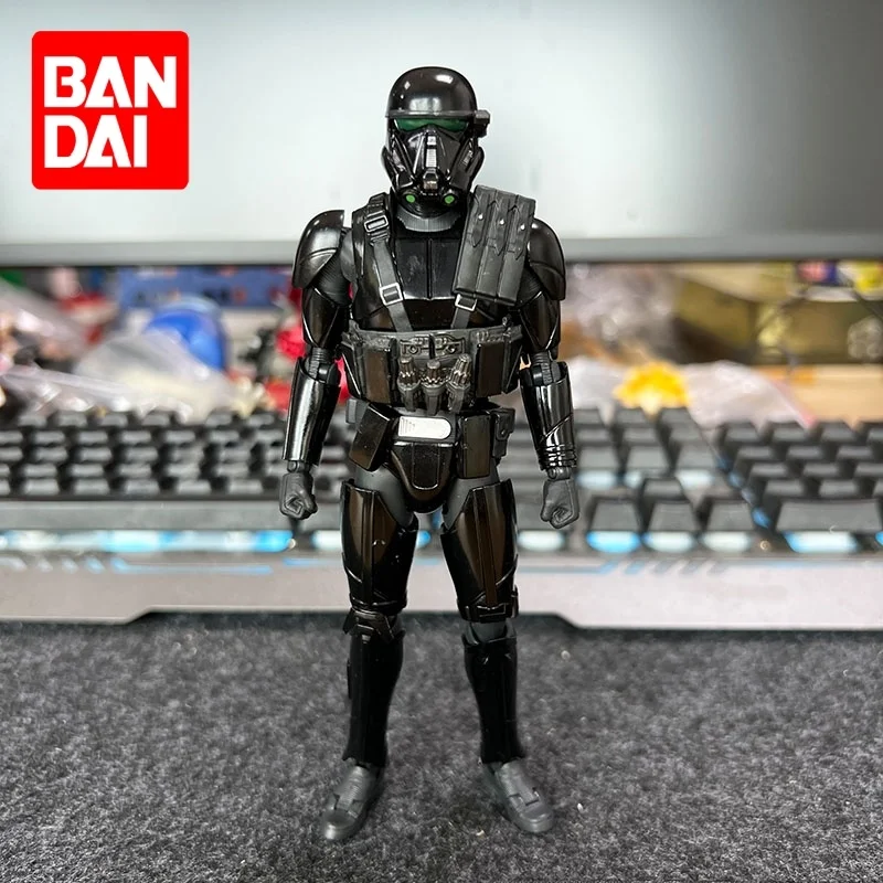 Genuine Bandai Shf Star Wars Grand Theft One Death Force Black Storm 15.5cm Action Figure Collection Model