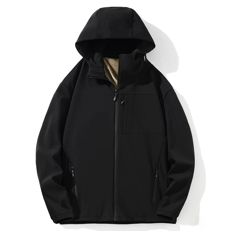 LNGXO Warme Winter-Fleecejacke für Herren, wasserdicht, winddicht, Softshell, Outdoor-Thermomantel für Wandern, Camping, Klettern, Skifahren 5