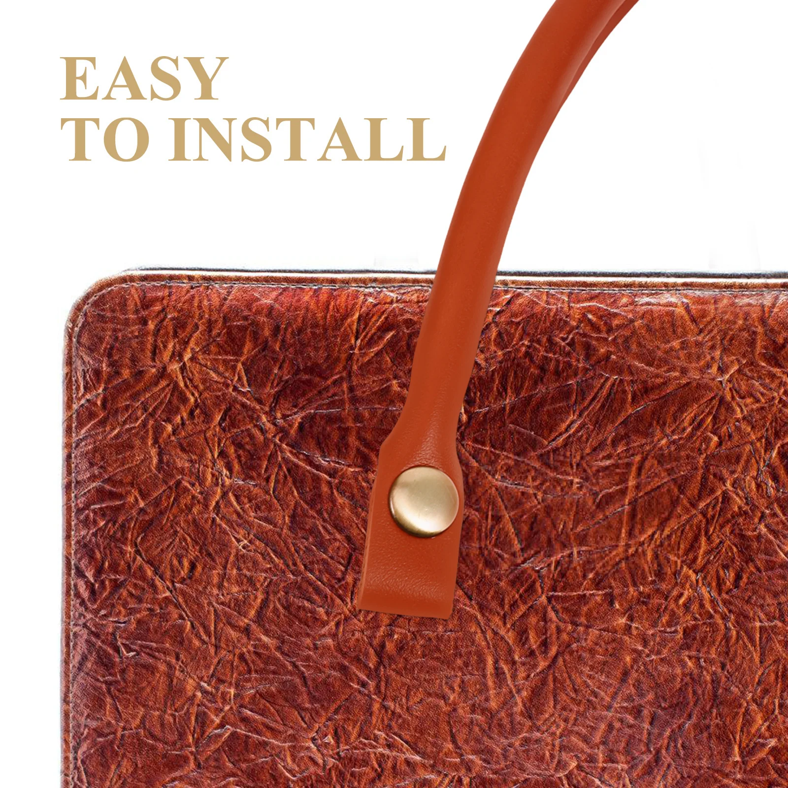 

2Pcs Bag Handles Replacement Artificial DIY Handbag Grip Tote Repairing Supplies Sturdy Rust Resistant Ergonomic Design