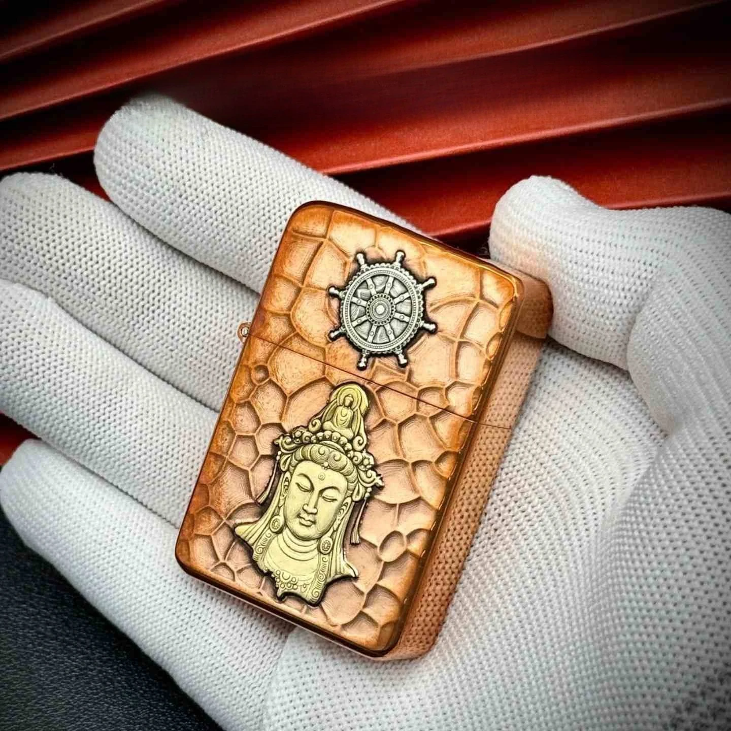 Armor 1941 Purple Copper Armor Kerosiene Lighter Laser Carving CNC Play Oxidation Men's High End Festival Gift