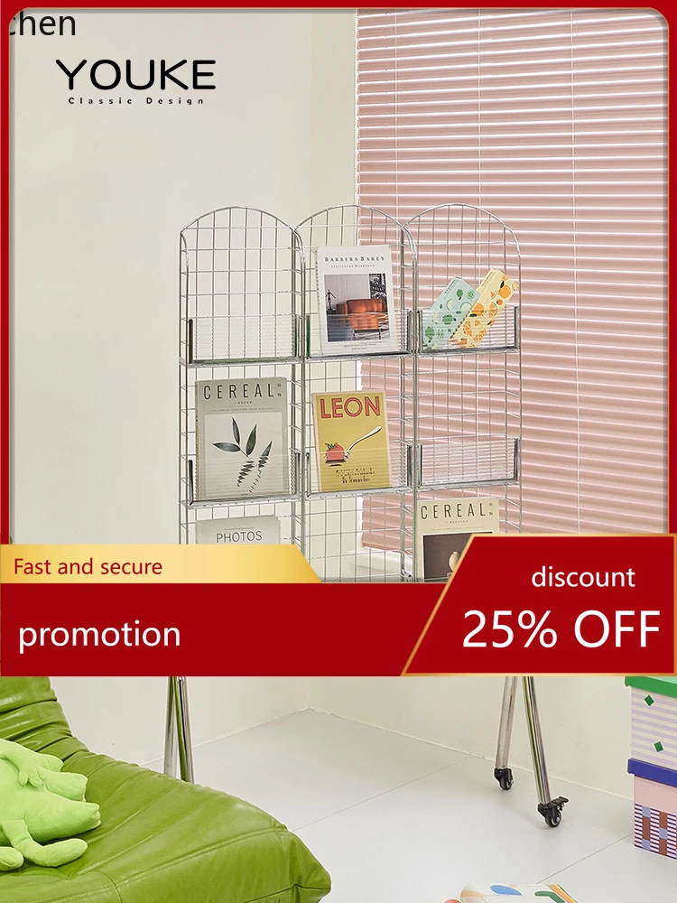 

YFY Nordic Modern Household Movable Book Shelf Simple Storage Display Stand