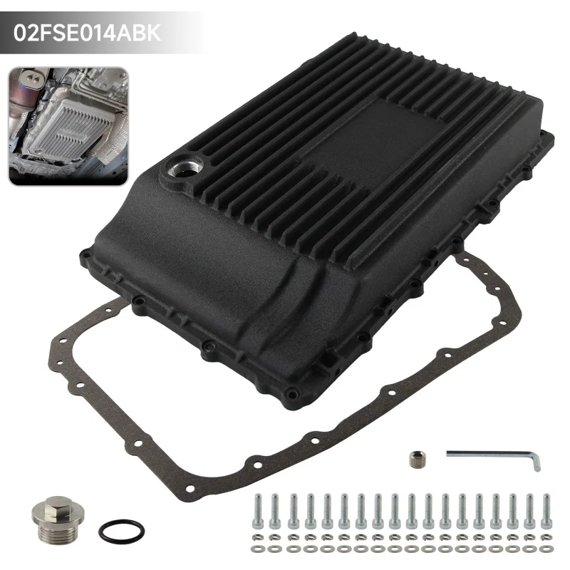 Gussaluminium-Ölwanne 10R80 Heavy Duty Schwarz/Silber Getriebe für 2017-2026 Ford F-150 5.0L 3.5L 2.7L 3.3L 3.0L V6 V8