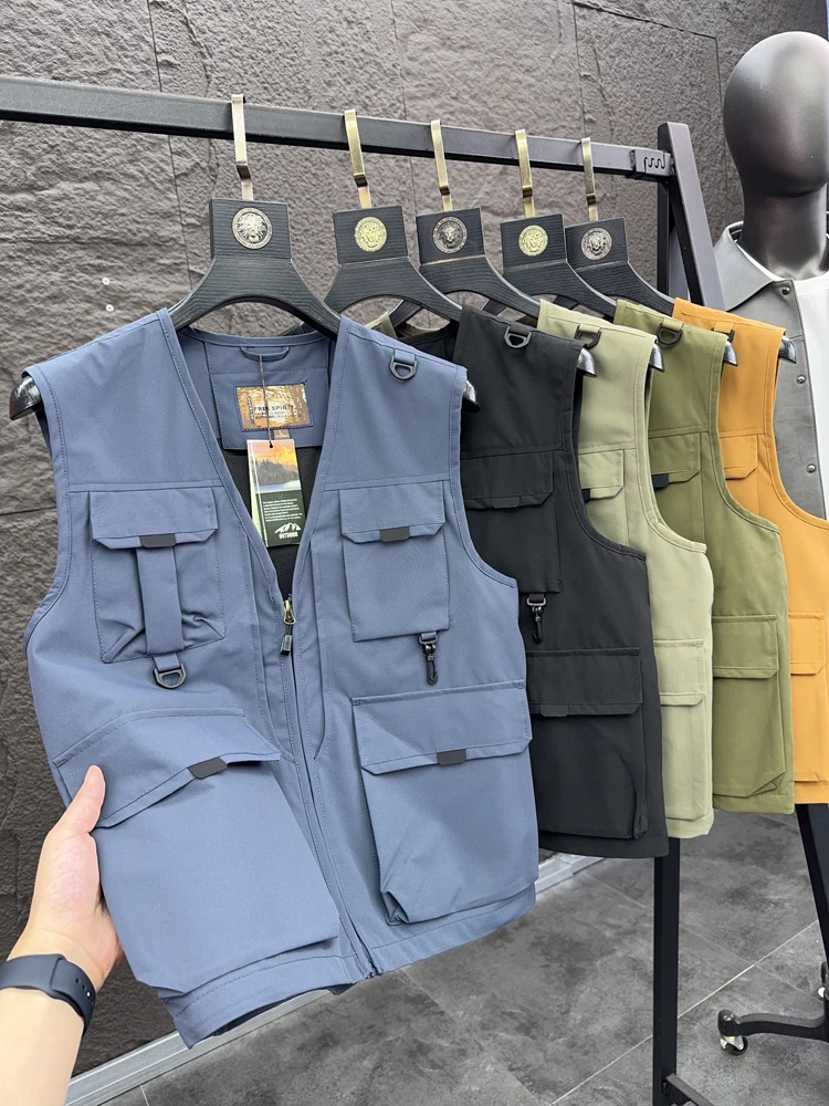 

Svip Мужской легкий многофункциональный жилет для улицы, моющийся удобный повседневный тактический жилет-стойка подходит ort Sve