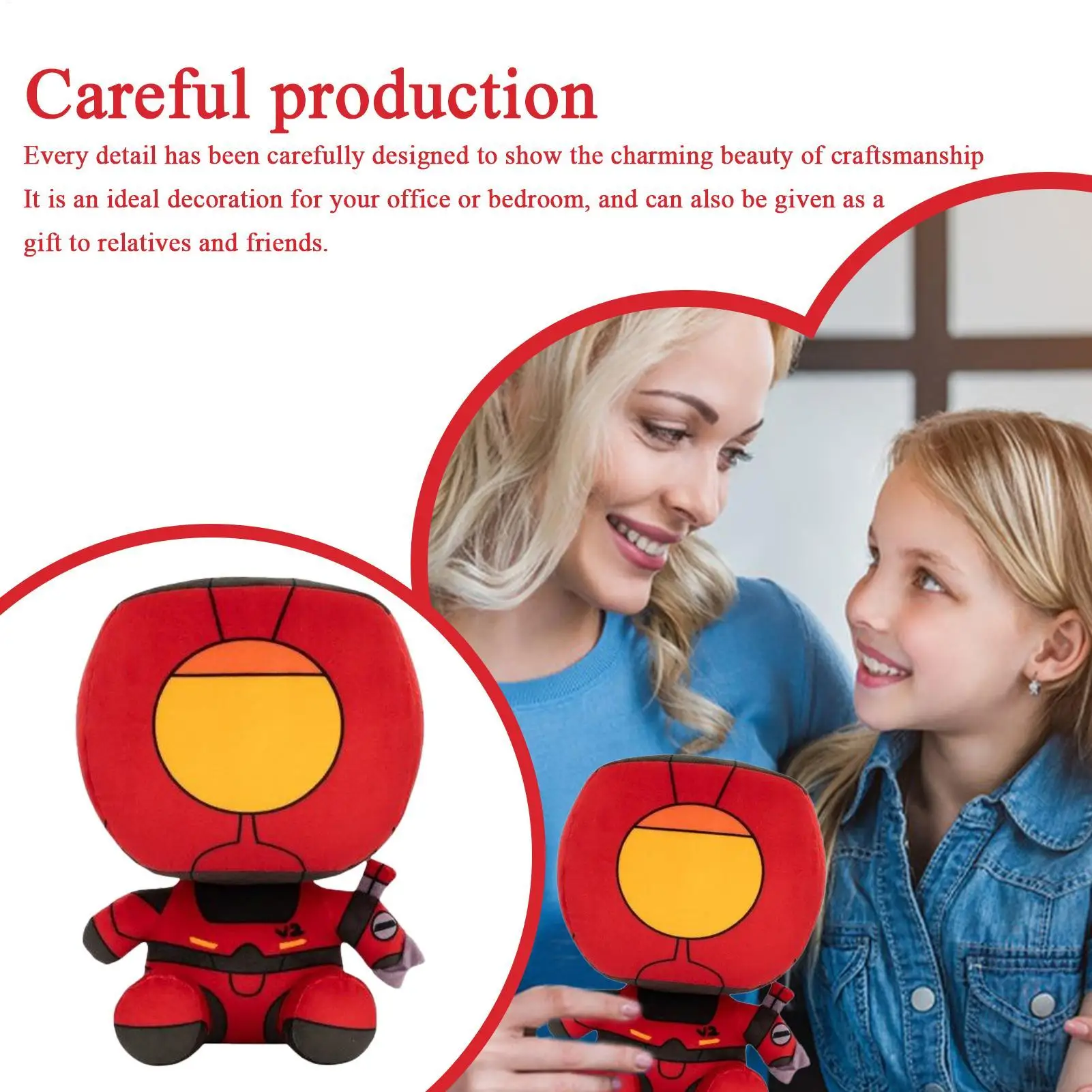 Pluche spelkarakter Robotpop Knuffelige robotfiguur Pluche pop Speelgoed Knuffelbaar sierkussen Speelkameraadjes voor kinderen Slaapgezel