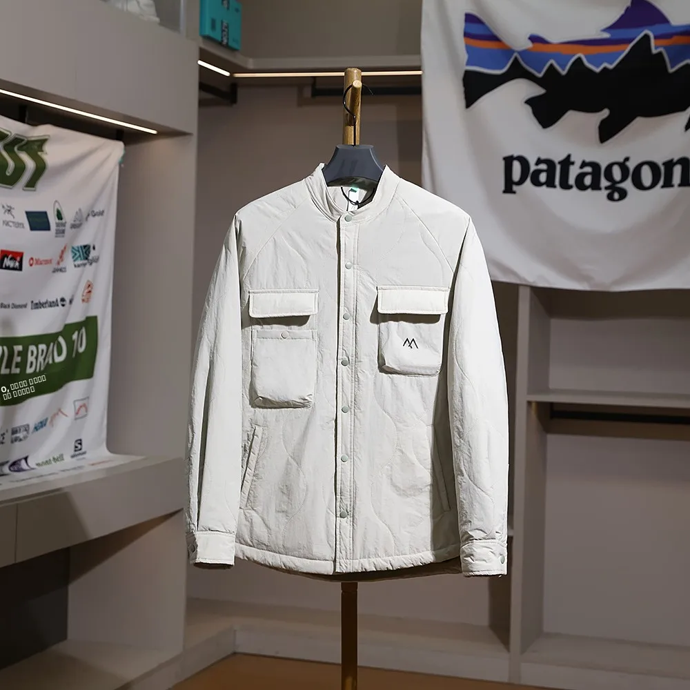 

Outdoor Men's And Women's Cotton Jaet Warm Thiened Autumn Winter Windproof Stand Collar Patchwork Cotton Coat