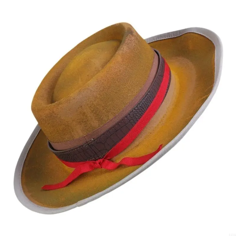 

L5YA Outdoor Sun Hat Panama Party Hat Comfortable Warm Hat Wear Photography for Casual or Official Wear