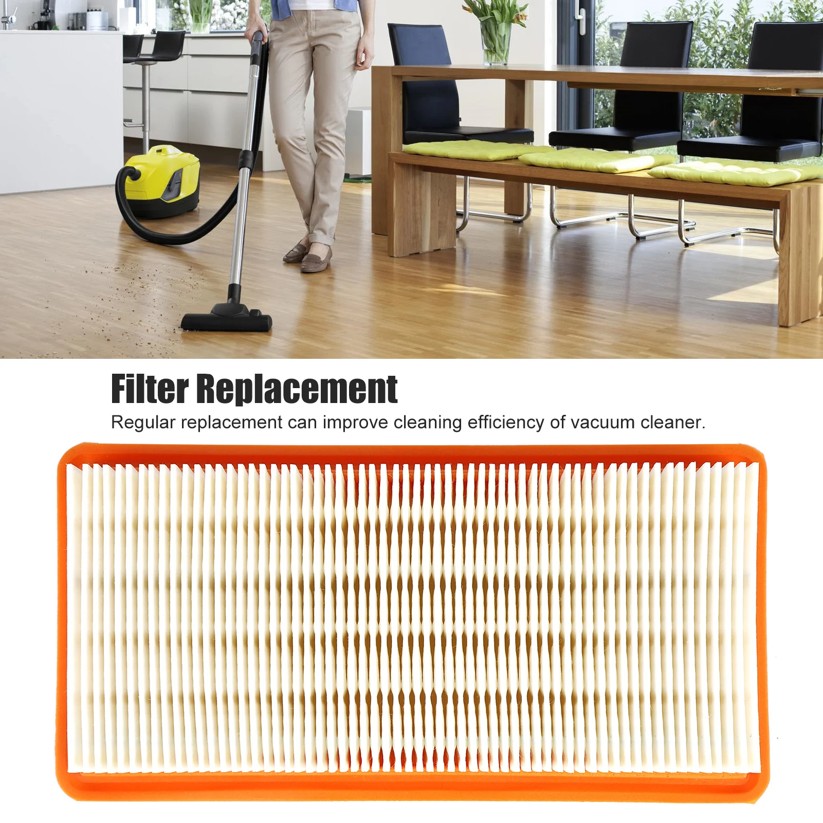 DS5500/DS5600/DS5800/DS6000 Vacuum Filter Replacement for Karcher - Reduces Allergens, Improves Air Quality