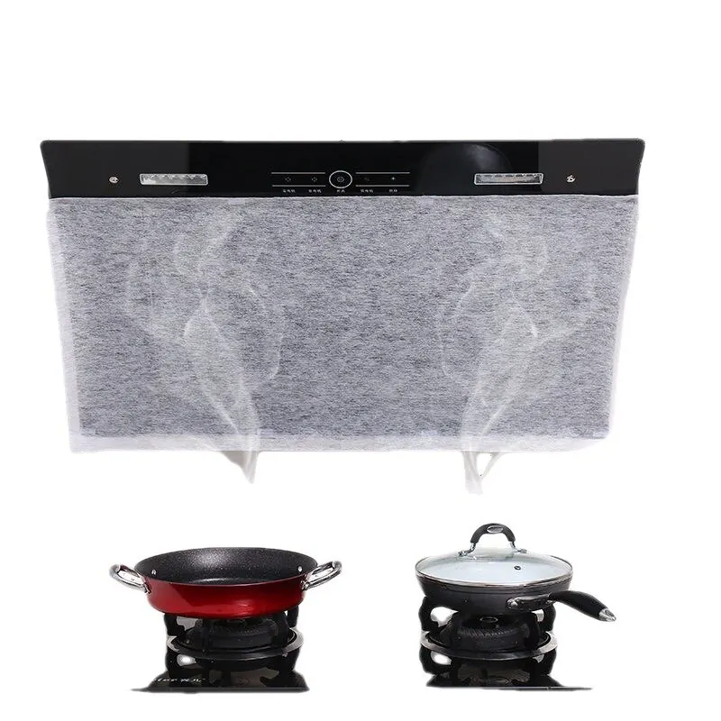 12pcs 43cmX45cm Kitchen Range Hood Oil-proof Oil-absorbing Paper Filter Disposable Side Suction Oil-absorbing Cotton