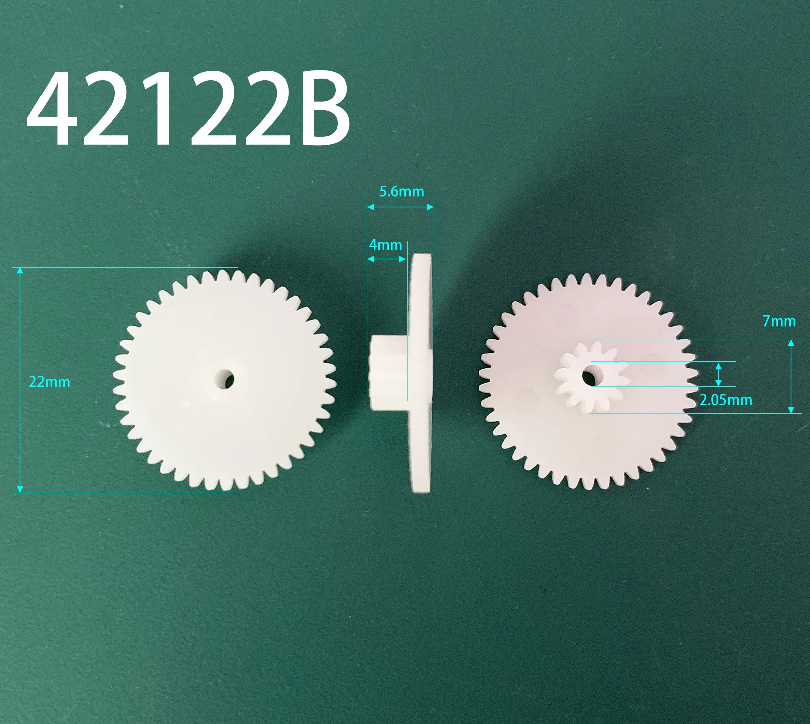 42122B 42122.5A 0.5M Gear OD=22mm Z42+ Z12 Teeth Double Plastic Gears Toy Accessories 10PCS/LOT