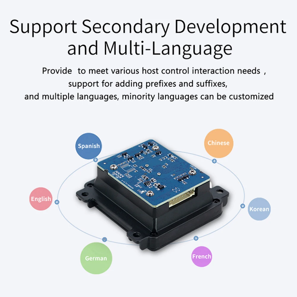 Embedded Barcode Scanner Self-Induction 1D 2D QR Bar Code Reader Module Support RS-232/ TTL/USB Port Connection Auto Scanning