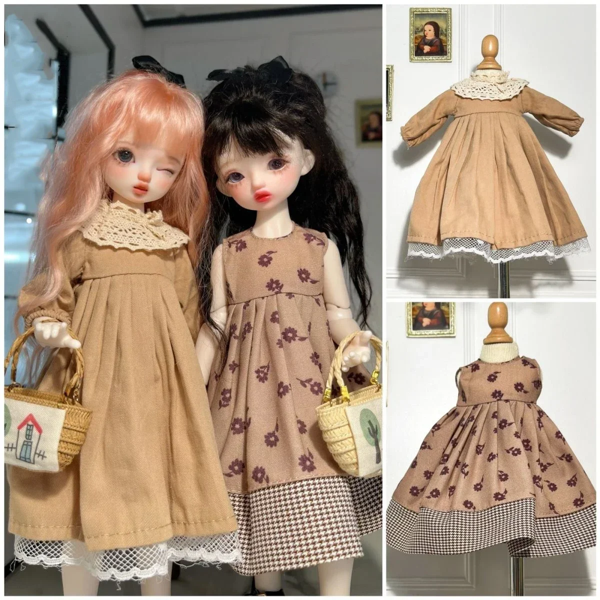 New 30cm Doll's Clothes for 1/6 Bjd Doll Fresh Art Skirt Diy Girl Toys Dress Up Fashion Doll Accessories, No Doll