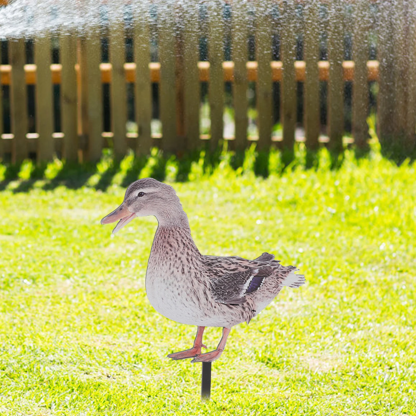 

Outdoor Yard Decor Acrylic Garden nament Sign Stake Realistic Duck Courtyard Insert Mirror Finish Durability Weather Resistance