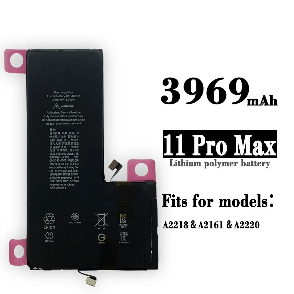 High Quality Replacement Battery For IPhone 11 Pro Max 3969 MAh Mobile Phone Battery Built-in Battery + Tools