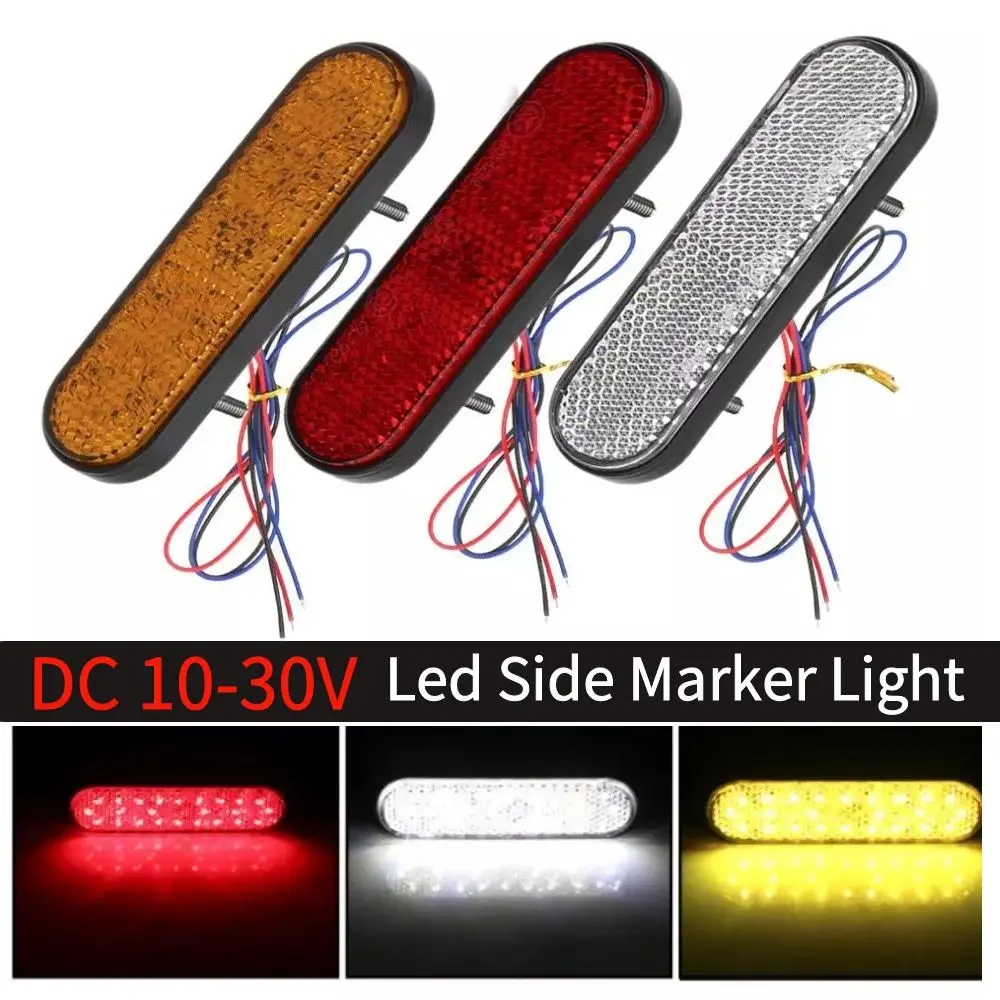 

4PCS led side marker lights 12V 24V motorcycle Accesorios for Trailer Trucks Caravan Clearance Marker Light Lamp Led Lorry Amber