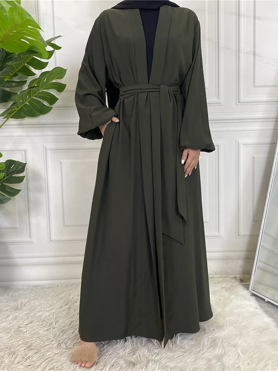 Skromny Abaya Ramadan Dubai Robe Femme Musulmane indyk Kaftan islamska odzież muzułmański dla kobiet Kimono Caftan Marocain kardigan