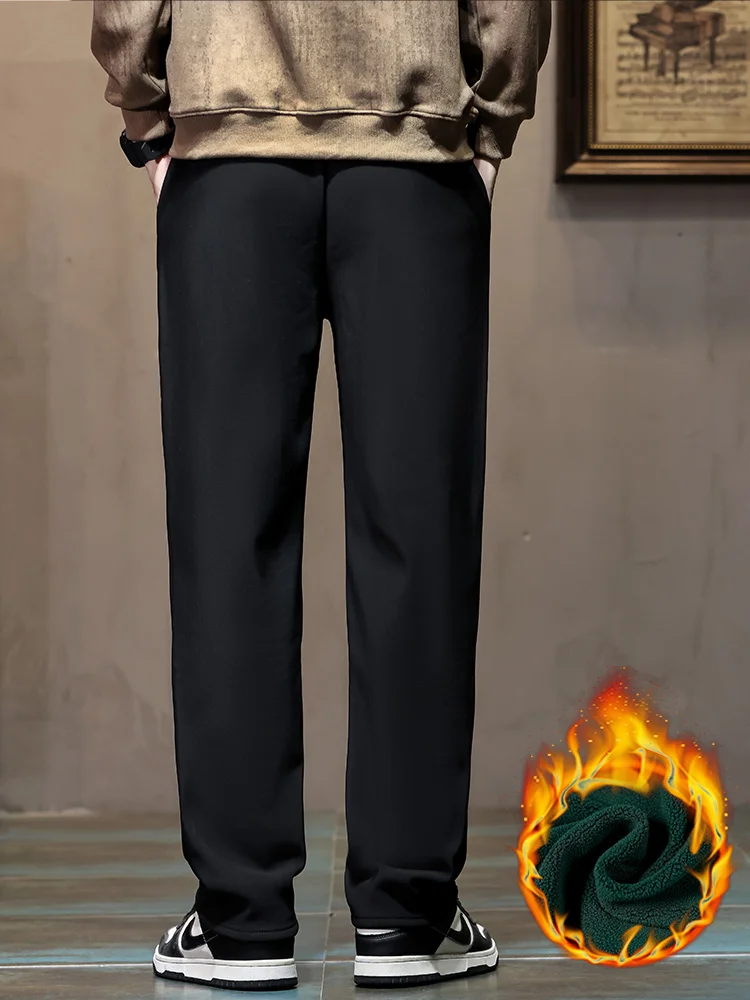 Pantaloni caldi in pile invernale di alta qualità da uomo con coulisse in vita elastica all'aperto da jogging floccaggio pantaloni casual maschili taglie forti 5XL