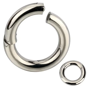 ASTM F136 Titanium PIERC Anting Hoop Segmen Berengsel Cincin Hidung Ukuran Besar 10G-6G 2.5 mm-4mm Tindik Tubuh Bibir Labret Mulus 10 penjualan terbaik tindik tongkat pangeran albert - №