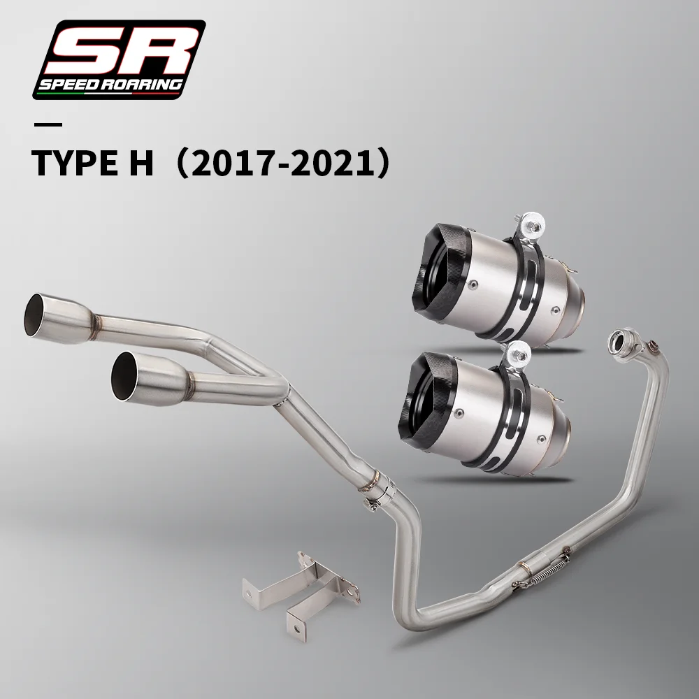 Motorcycle Full System Exhaust Escape For GSX150R GSXR150 GSX-S150 GSX S150Modify Stainless Steel 50.8MM Front Link Pipe