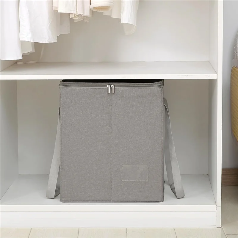 

Clothes Hanger Organizer Bag-Hanger Storage Containers With Lid For Dustproof, Hanger Holder, Hanger Caddys Organizer-B91B