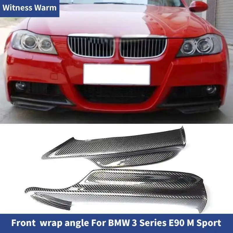 

Угловая обертка из углеродного волокна для гоночного автомобиля, передний бампер, сплиттер, спойлер, фартук для BMW 3 серии E90 M, спортивный бампер 2005-2008