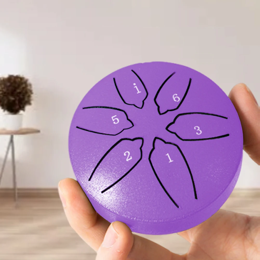 Mini Bęben Czakralny 3 Cale 6 Ton Wodoodporny Stalowy Bęben Języczkowy Eteryczny Hand Pan Idealny do Jogi Medytacji i Edukacji Przedrodzinnej