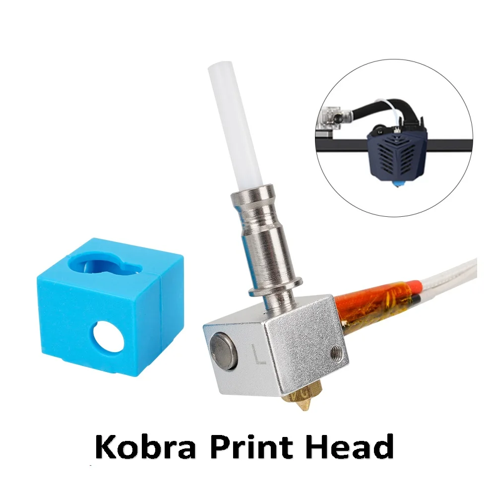 2pcs Kobra Hotend Print Head J-head For ANYCUBIC Kobra Hotend 3D Printer Parts impresora 3d Extruder 24V 40W Cartridge Heater