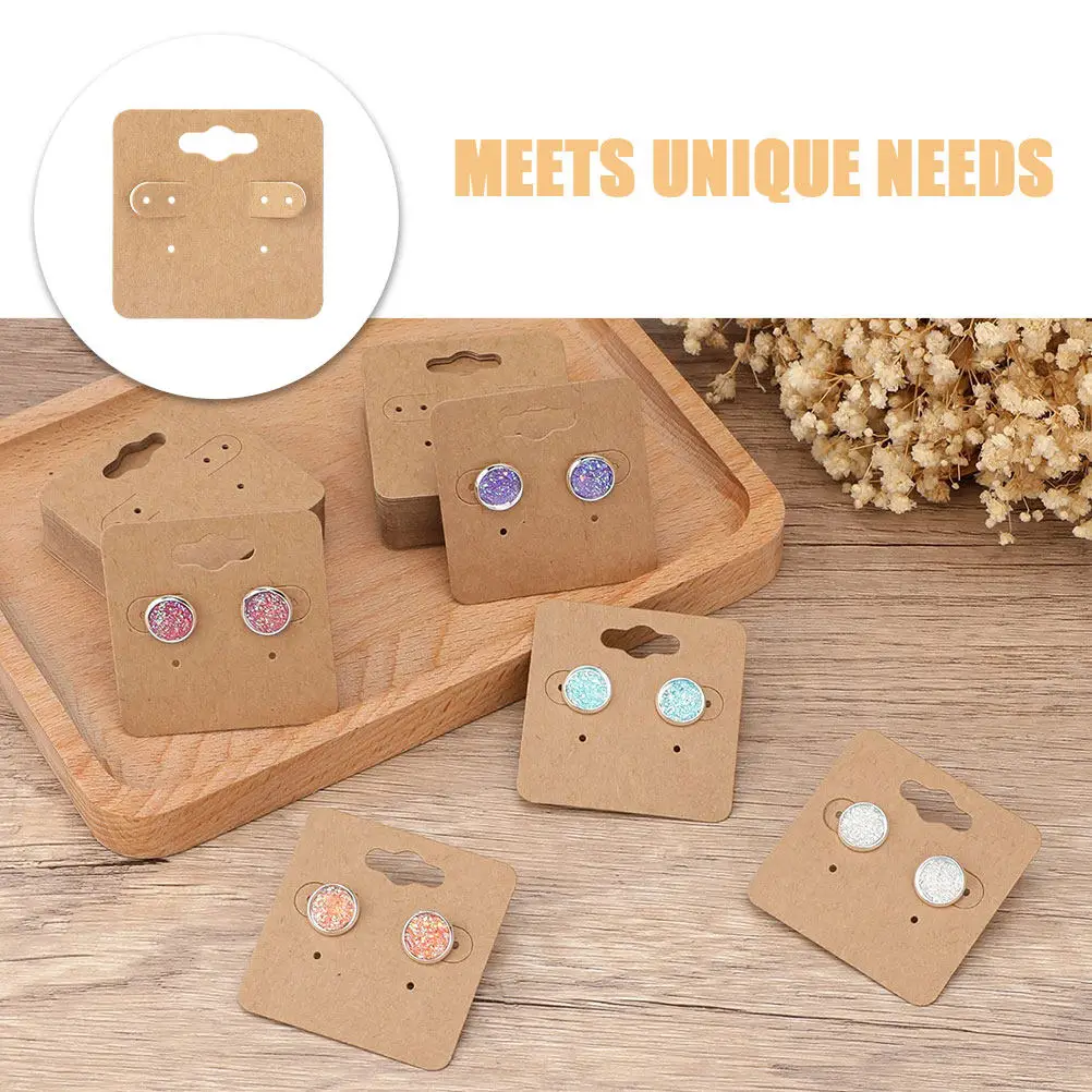 100Pcs Earring Cards for Selling Jewelry Elegant Minimalist Display Cards with Hanging Hole Slots Ideal for Vendors and Crafters