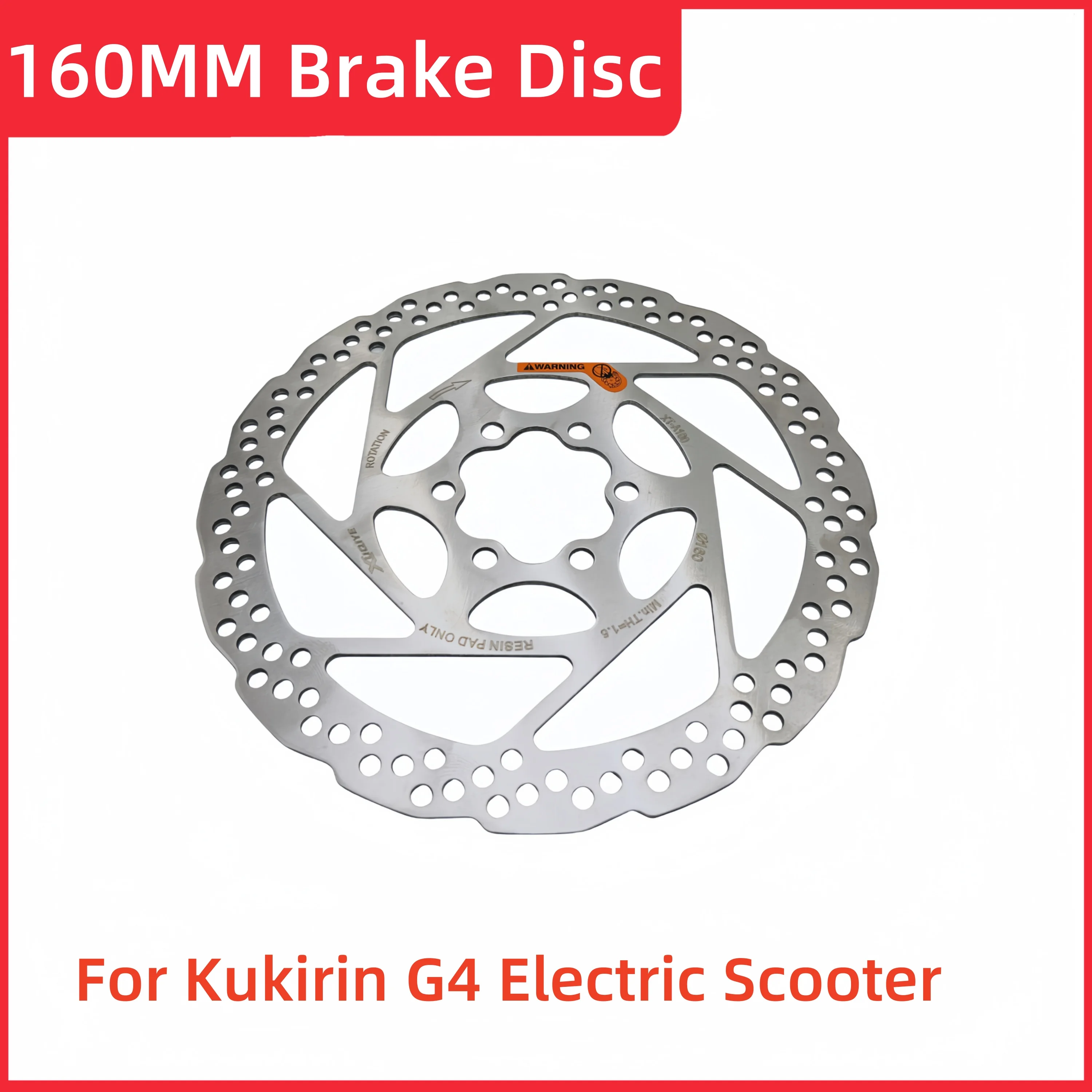 

Original KuKirin G4 Version B Brake Disc with Screws Electric Scooter Kugookirin G4 160mm 6 Hole Disc Brake Spare Parts