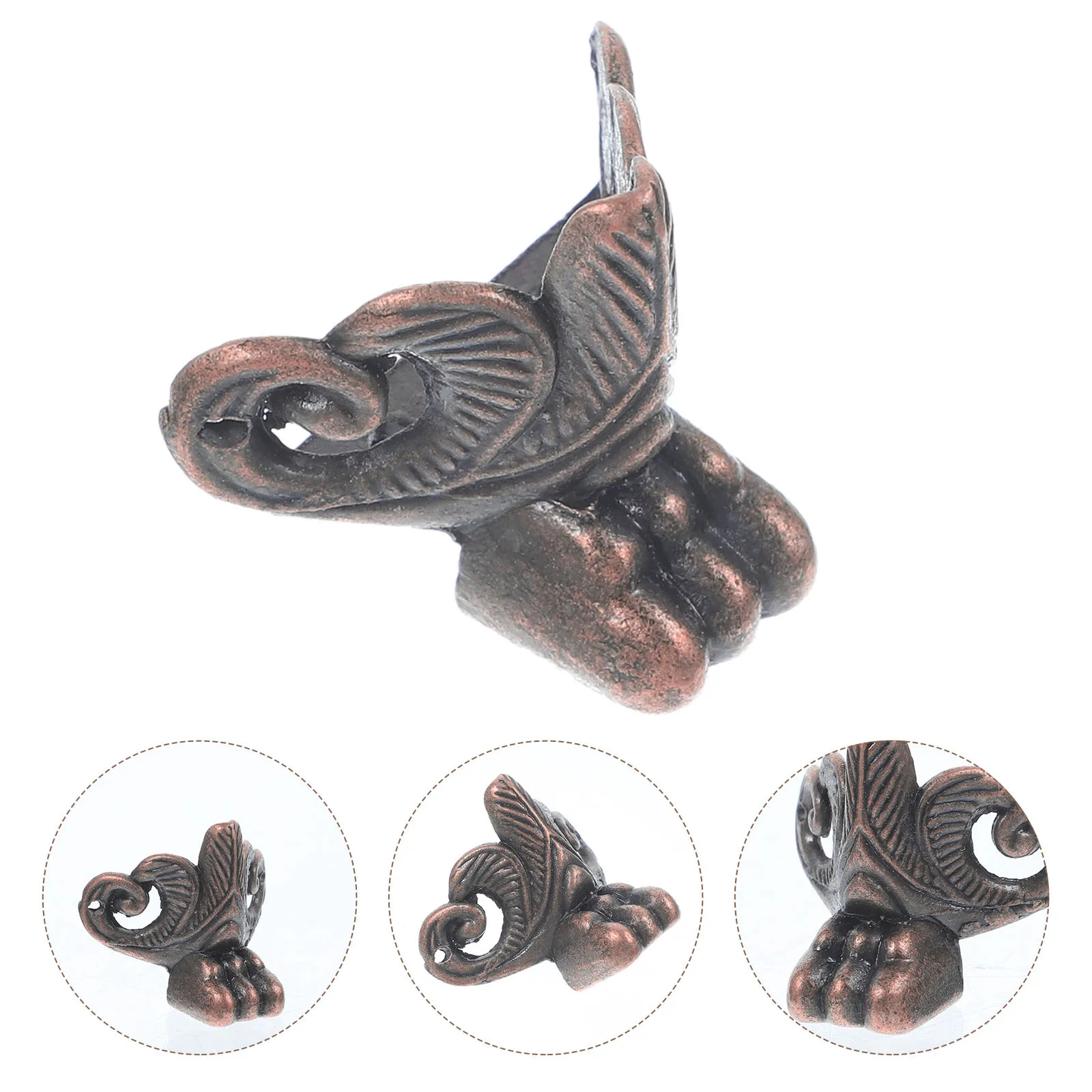 

10Pcs Vintage Jewelry Box Corner Guard Zinc Alloy Retro Decorative Legs for Wooden Case Edge Protection Chest Hardware