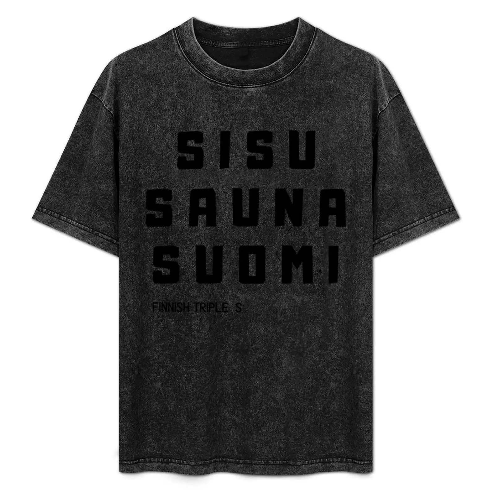 

Sisu, Sauna, Suomi, Finnish Triple S Tee T-Shirt oversizeds summer clothes t shirts for men pack