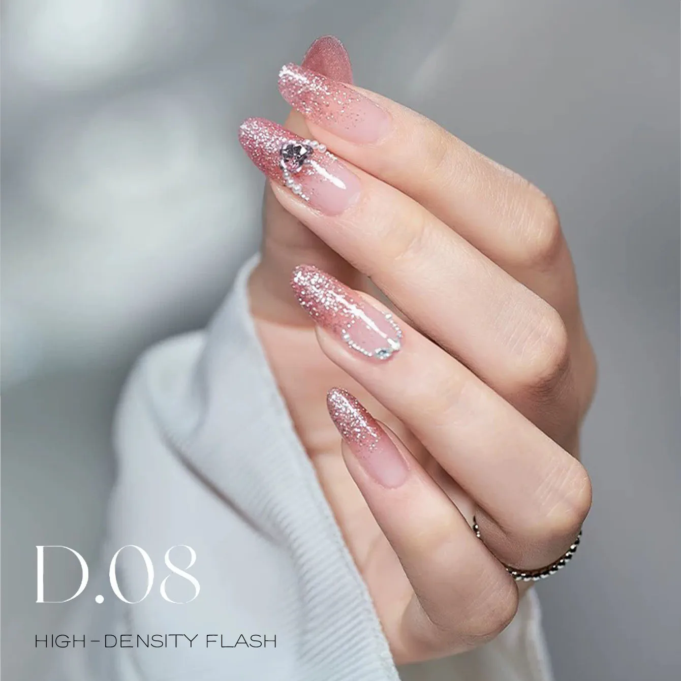 미아넬 12ML 가을 네일 라이트 쉬머 크러쉬드 다이아몬드 젤 네일 폴리쉬 2025 인기 글리터 젤 폴리쉬 화이트 네일 핑크 네일