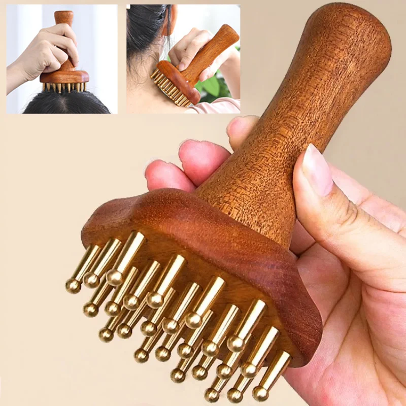 المحمولة النحاس غوا شا أداة تدليك رئيس الرقبة الساق الجسم ميريديان مدلك اللمفاوي العضلات الإغاثة الألم الأنسجة العميقة تدليك مشط