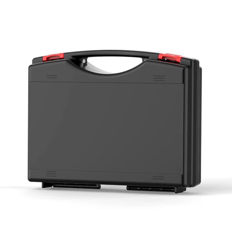 1 قطعة صندوق تخزين الأدوات المحمولة صندوق أدوات بلاستيكي أسود مع مقبض صندوق تخزين المكونات الإلكترونية للسيارة المنظم #3