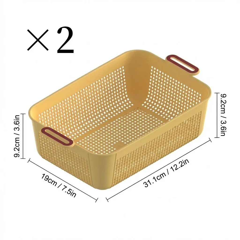 1/2/4PCS Snack Speelgoed Diversen Opbergmand Plastic Kleding Opbergdoos Multifunctionele Stapelbare Slaapkamer Garderobe Organizer