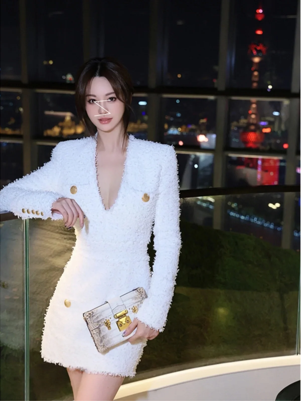 

Осенняя облегающая юбка с высокой талией и v-образным вырезом для похудения, длинная юбка из смеси полиэстера для поездок на работу