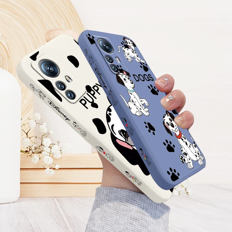 101 Spotted Dog Disney Cute Liquid Left Rope For Xiaomi Mi 13T 13 12T 12 11T 11i 11 A3 10T 10 9 Pro Lite Ultra 5G Cover