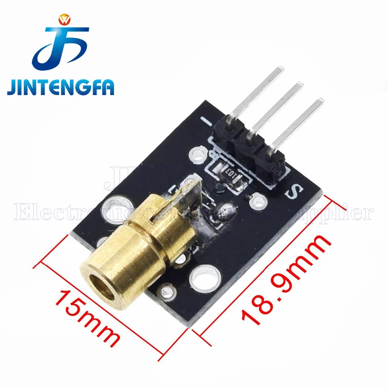 1PCS KY-008 650nm Laser sensor Module 6mm 5V 5mW Red Laser Dot Diode Copper Head for Arduino