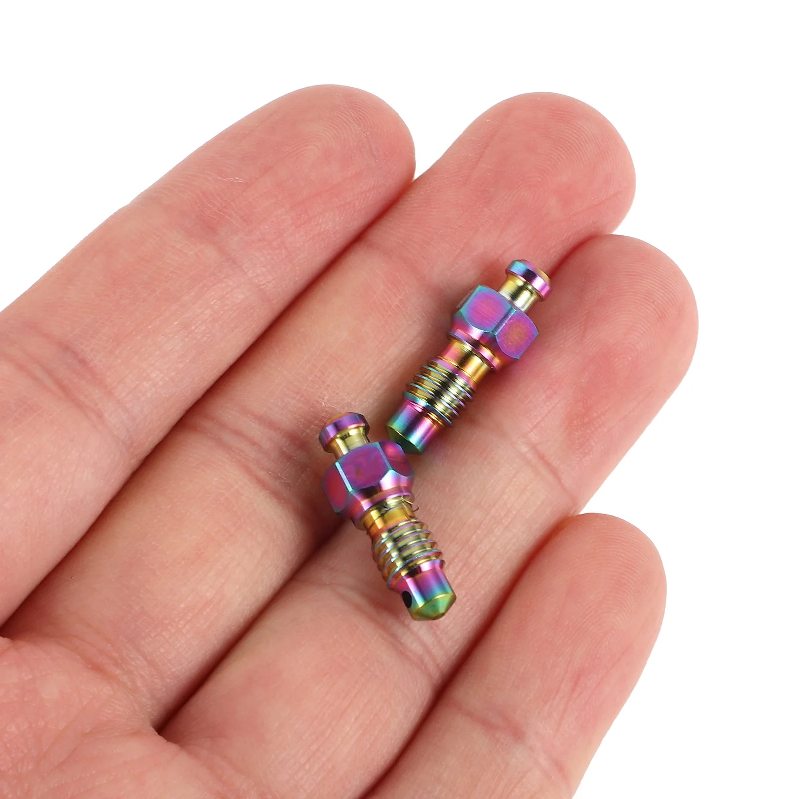 

1Set Bicycle Oil Disc Brake Bleeder Screw Titanium Alloy Precision Fit Cap Prevent Dirt for Bike Motorcycle Brake Bleeder Valve