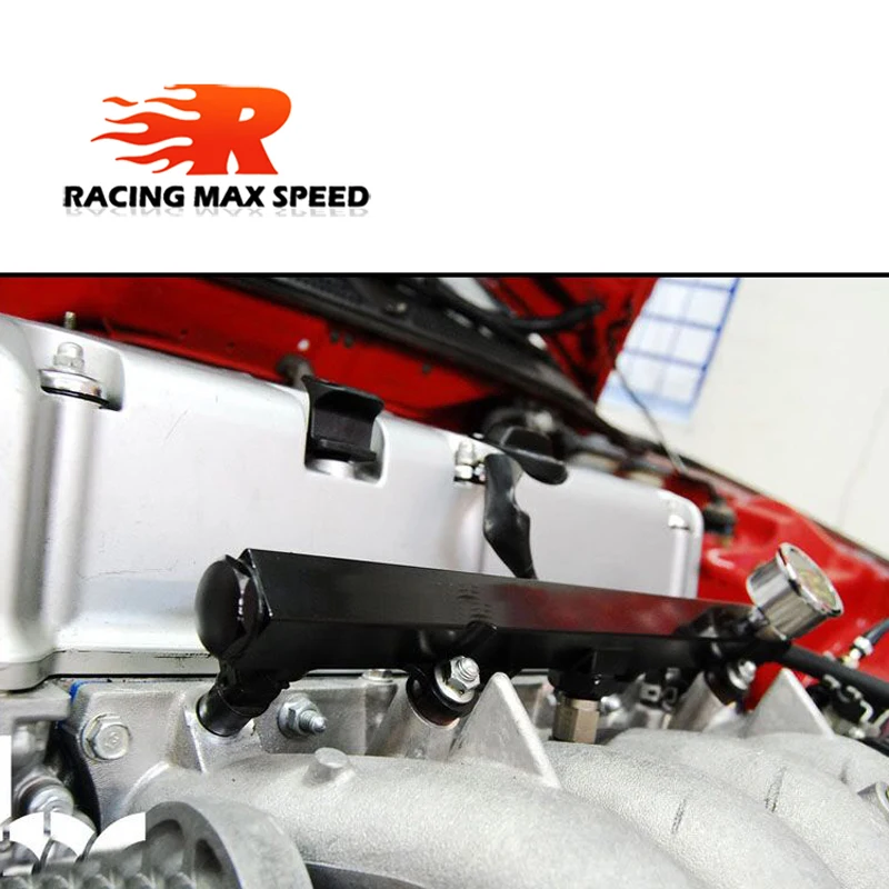 XMSJ-K SERIES Heavy FUEL RAIL kit High Flow Injection fuel rail FOR HONDA K20 K24 RSX CIVIC SI,INTEGRA EP3 with gauge Aluminium - view 3