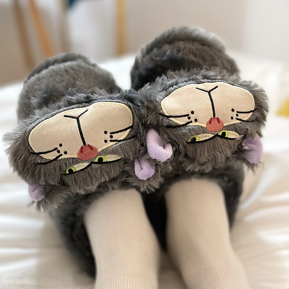 Cute Lucifer Slippers Comfortable Indoor Home Shoes Kawaii Cartoon Anime Shoes Birthday Gifts for Autumn Winter Girl