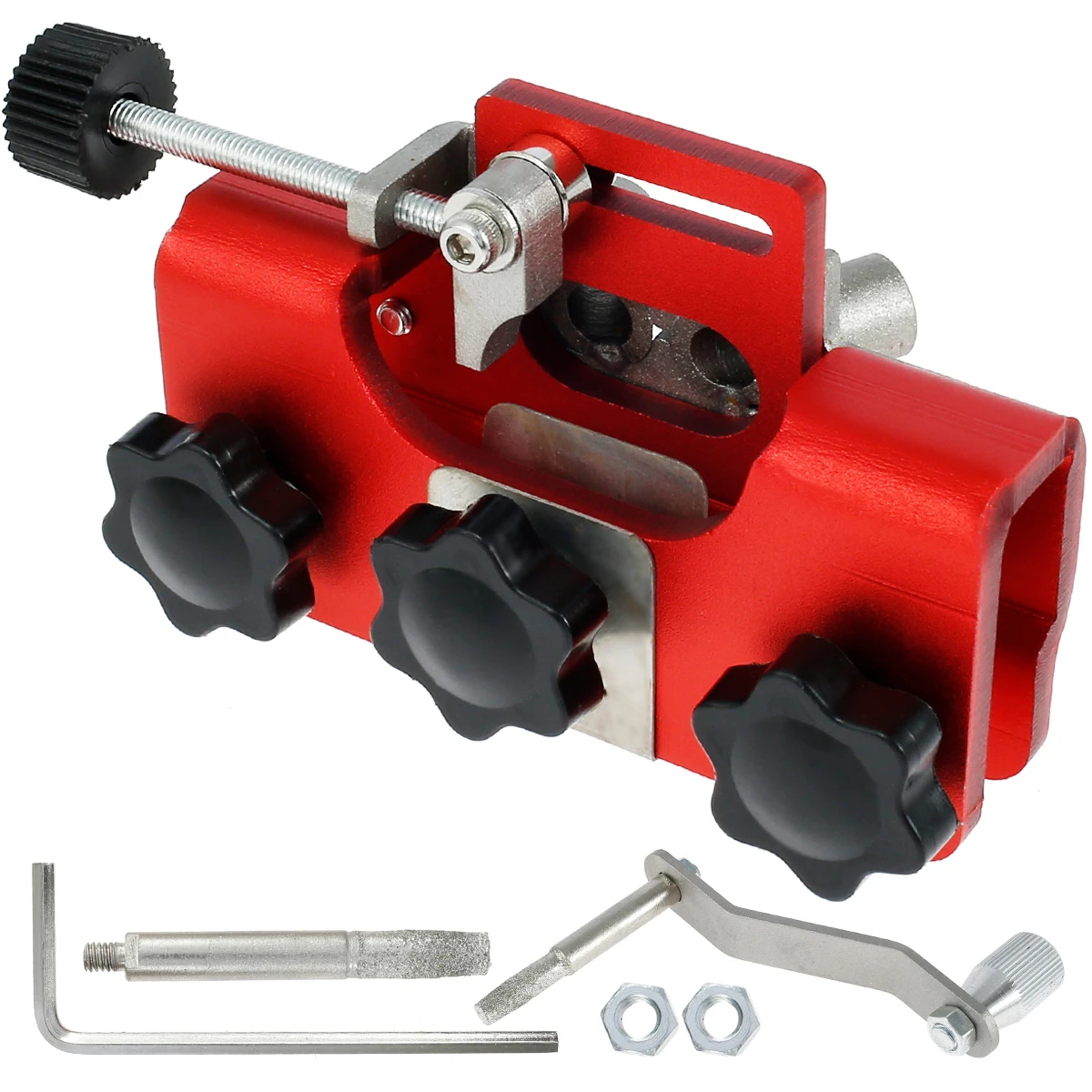 Portable Chainsaw Sharpener Jig Manual Chainsaw Chain Sharpening for Chain Saws and Electric Saws with Sharpening Heads