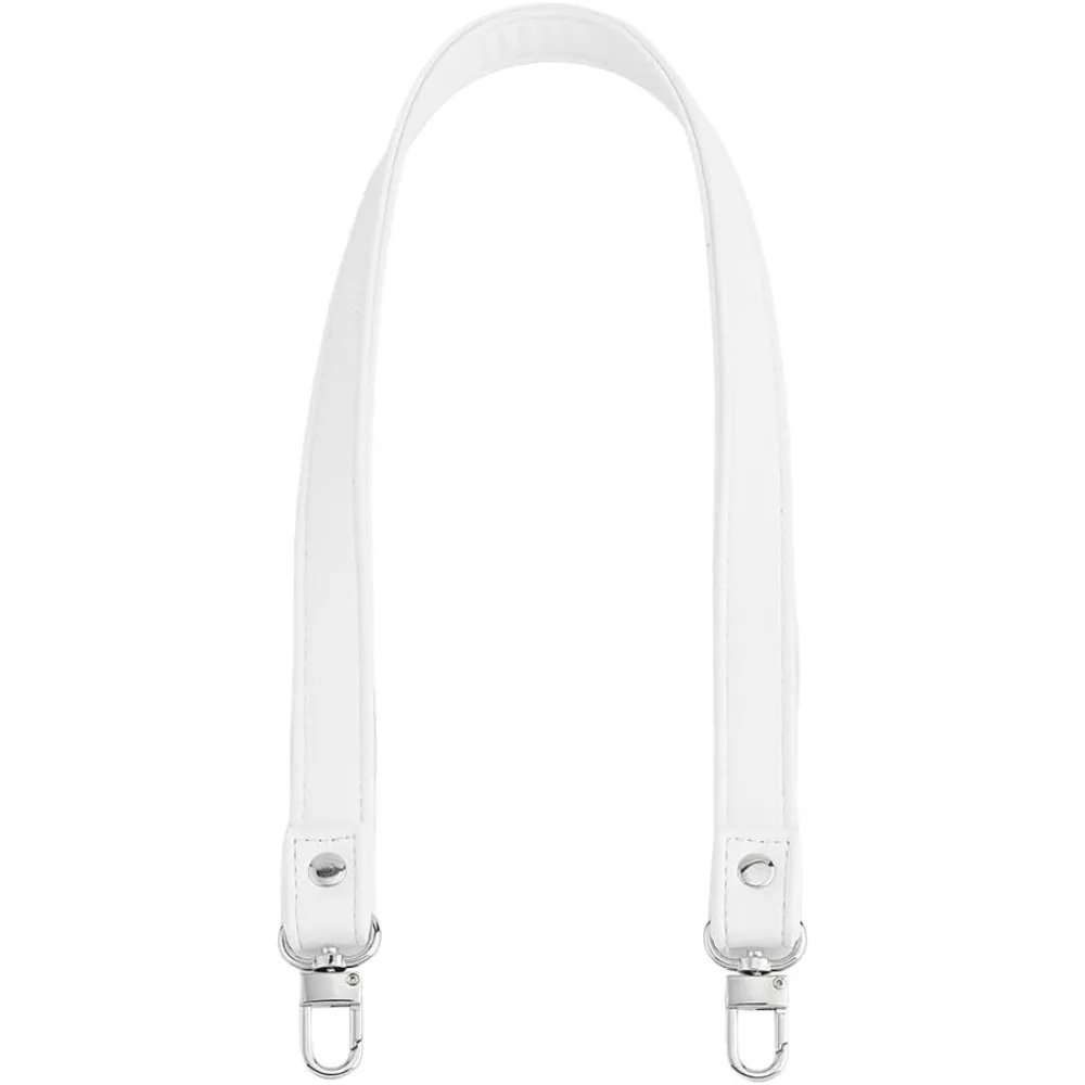 

25 Inch White Leather Bag Strap Replacement Bag Handle Shoulder Bag Strap Sewing Imitation Leather Wallet Straps making kit