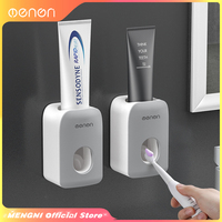 MENGNI Automatic Toothpaste Dispenser Dust-proof Toothbrush Holder Wall Mount Stand Toothpaste Squeezer Bathroom Accessories Set