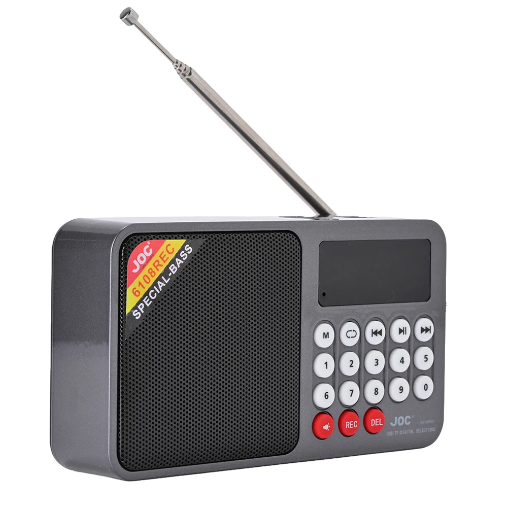 راديو FM رقمي مشغل موسيقى MP3 يدعم بطاقة TF ومحرك USB وراديو محمول مع شاشة عرض LED للمنزل في الهواء الطلق #4