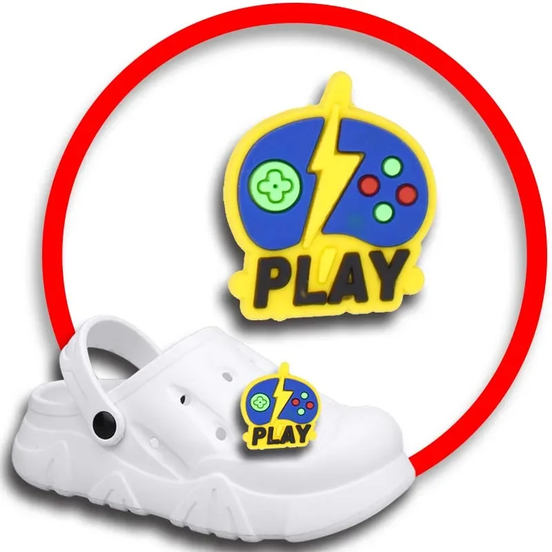 video game Shoe Charms for Crocs Sandals Women Clogs Pins Shoe Decorations Accessory Men Badges Girls Kids Shoes Accessories