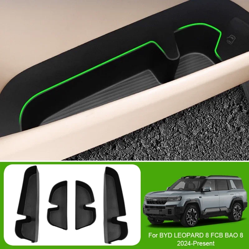 byd-leopard-8-fcb-bao-8-2024-2026-車用アームレストボックス収納ドアオーガナイザーバレル-ワイヤレス充電パッドトレイ-ウォーターカップホルダー